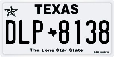 TX license plate DLP8138