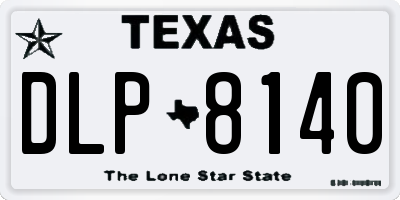 TX license plate DLP8140