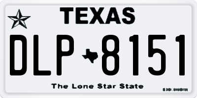 TX license plate DLP8151