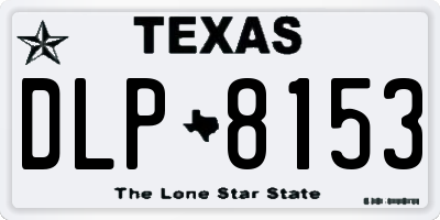 TX license plate DLP8153