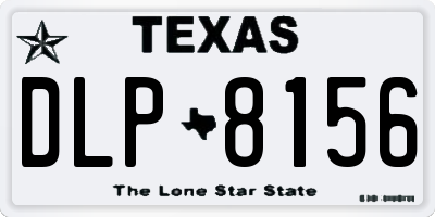 TX license plate DLP8156