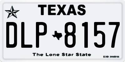 TX license plate DLP8157