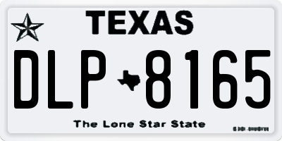TX license plate DLP8165
