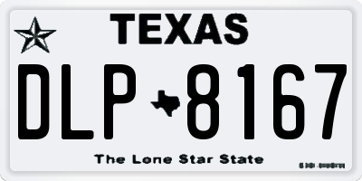 TX license plate DLP8167