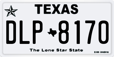 TX license plate DLP8170