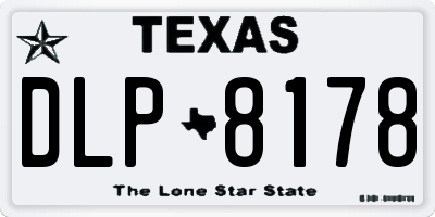 TX license plate DLP8178