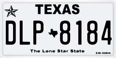 TX license plate DLP8184