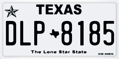 TX license plate DLP8185