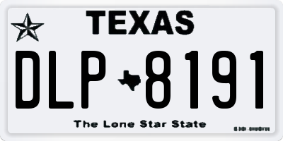 TX license plate DLP8191