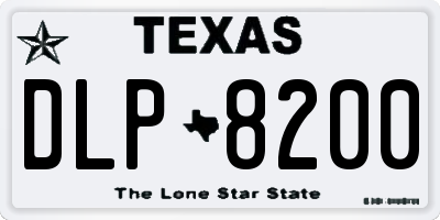 TX license plate DLP8200