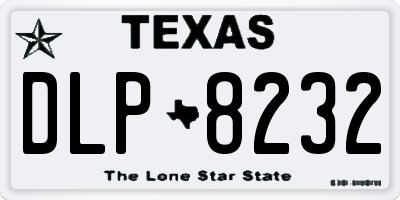 TX license plate DLP8232