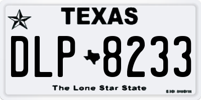 TX license plate DLP8233