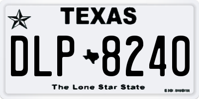 TX license plate DLP8240