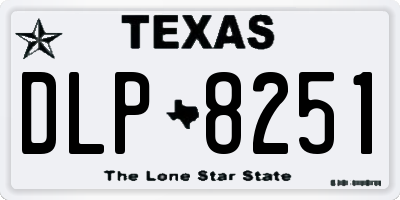 TX license plate DLP8251