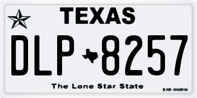 TX license plate DLP8257