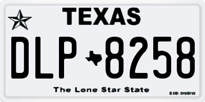 TX license plate DLP8258