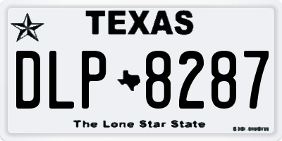 TX license plate DLP8287