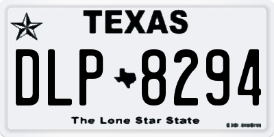 TX license plate DLP8294
