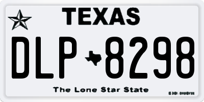 TX license plate DLP8298