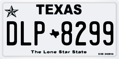 TX license plate DLP8299