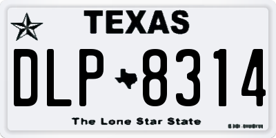 TX license plate DLP8314