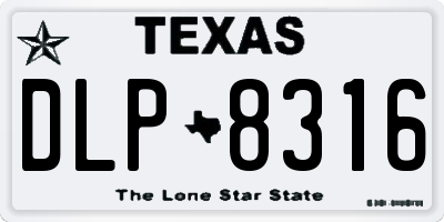 TX license plate DLP8316