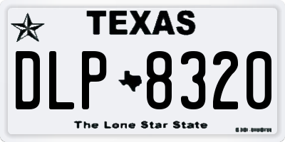 TX license plate DLP8320