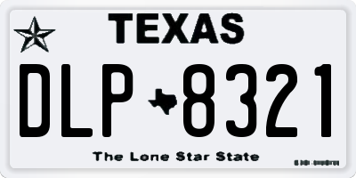 TX license plate DLP8321