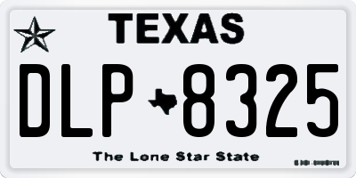 TX license plate DLP8325