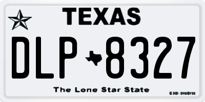 TX license plate DLP8327