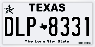 TX license plate DLP8331