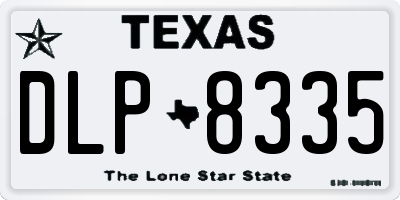 TX license plate DLP8335