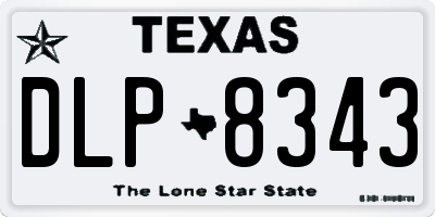 TX license plate DLP8343
