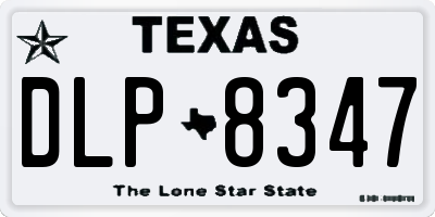 TX license plate DLP8347