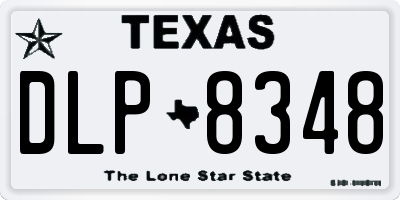 TX license plate DLP8348