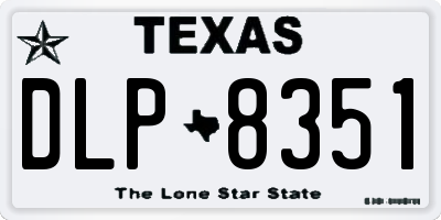 TX license plate DLP8351