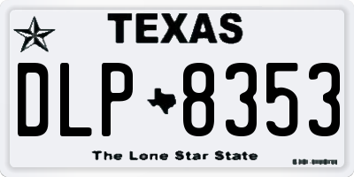 TX license plate DLP8353