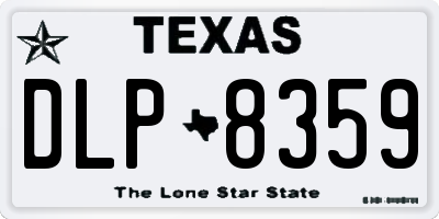 TX license plate DLP8359