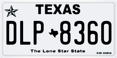TX license plate DLP8360