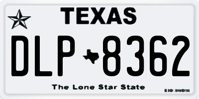 TX license plate DLP8362