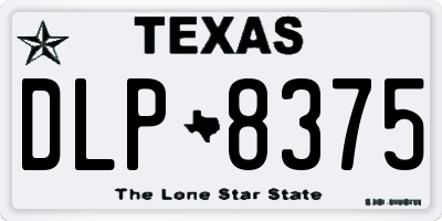 TX license plate DLP8375