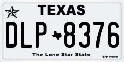 TX license plate DLP8376