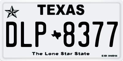 TX license plate DLP8377