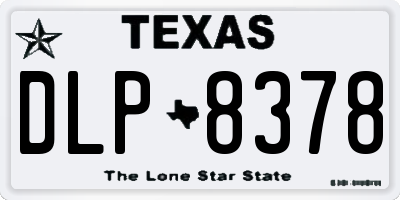 TX license plate DLP8378
