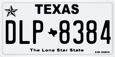 TX license plate DLP8384