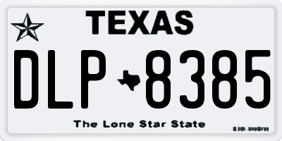 TX license plate DLP8385