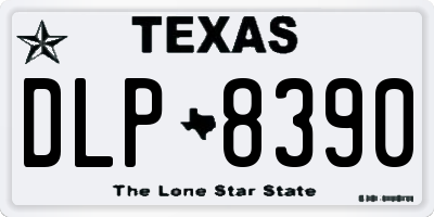 TX license plate DLP8390
