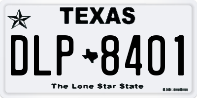 TX license plate DLP8401