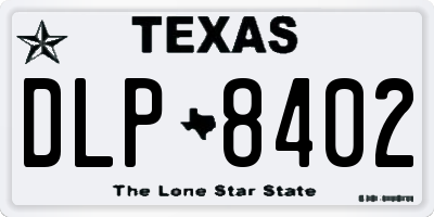 TX license plate DLP8402
