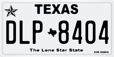 TX license plate DLP8404